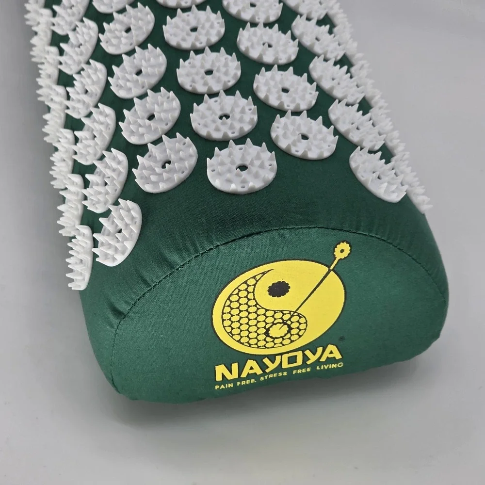 Nayoya Neck & Lower Back Pain Headache Relief Acupressure Pillow Green 15x3